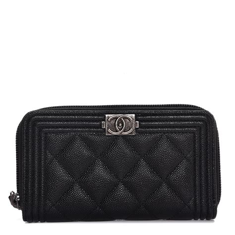 chanel boy zip around wallet|chanel small zipper wallet.